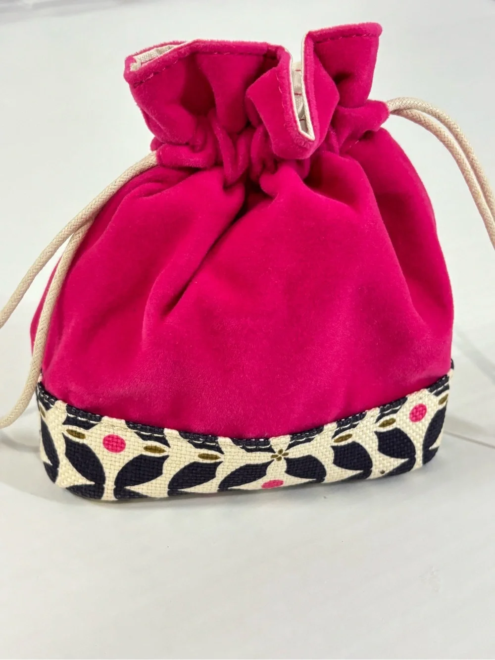 Spartina 449 Pink Preppy Drawstring Jewelry Pouch NWT